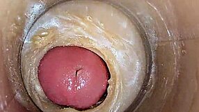 asmr super cum floods tight vagina in 4k internal closeup