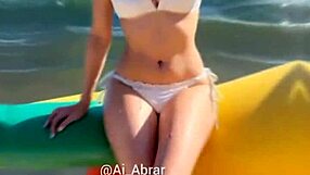 bikini beauty hides teasing secrets on beach