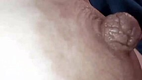 Hard nipple fills screen in raw close-up piano focus