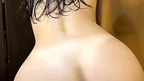 college coed gives fat ass lap dance right out of shower then rides cock cowgirl style