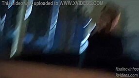 risky street handjob for young teen in the car