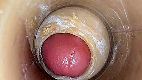 asmr super cum floods tight vagina in 4k internal closeup