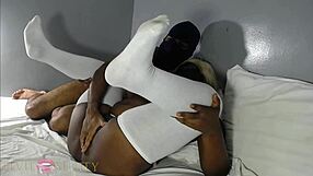 Thick Black Ebony Woman Fingers and Rubs Her Swollen Clit to Orgasm
