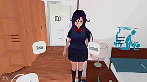 Girlfriend vr game afterschool bends over for friend's hard cock pounding in virtual reality