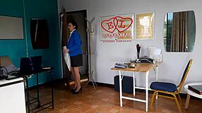 my nudist secretary bares curves tits nipples ass pussy for boss