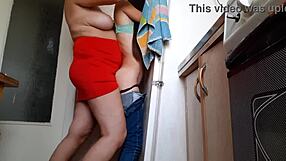 hey my milf boss fucked me hard with strapon in office fridge
