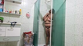 i watch my stepmom's huge tits bounce in the shower