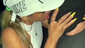 brazilian wife flashes tits on highway then rides huge cock in wild car ride