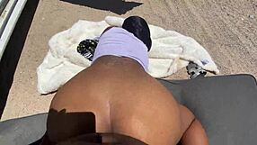 yo, ever see skinny ebony babes bent over taking fat bbc doggystyle outdoors?