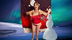 Granny carmen claus fucked missionary to deep creampie explosion