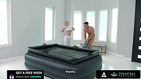 ever wonder how a sexy french nuru babe rides oiled cock cowgirl?