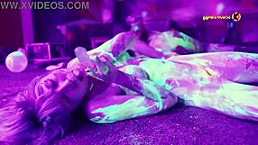 neon college party turns wild latinas screaming orgasms tight pussies fucked?