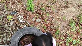 Colombian wife flashes big ass in public as crowds pass by dangerously close