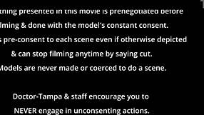 Curvy patient lainey strapped down for mandatory hitachi vibrator orgasms by tampa doctor