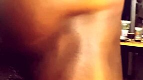 Mystic Ginger's sloppy chocolate blowjob on big black monster cock