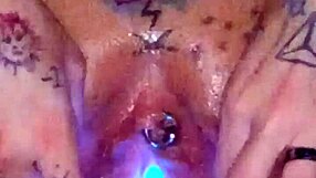 Watch My Dripping Pussy Stretch Wide in Winter Glowstick Show - Big Tits Cum Squirting!