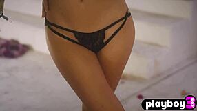 beautiful milf leighla habib strips lingerie revealing small natural tits and sexy body