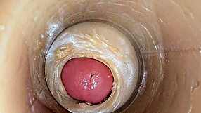 asmr super cum floods tight vagina in 4k internal closeup
