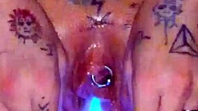 Watch My Dripping Pussy Stretch Wide in Winter Glowstick Show - Big Tits Cum Squirting!