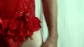 cdzinha shows off wife's corset while she showers then acts like total prostitute