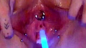 Watch My Dripping Pussy Stretch Wide in Winter Glowstick Show - Big Tits Cum Squirting!