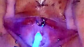 Watch My Dripping Pussy Stretch Wide in Winter Glowstick Show - Big Tits Cum Squirting!