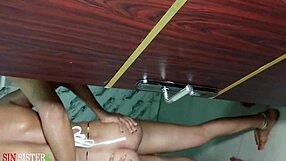 Skinny ebony teen bends over to suck my monster cock outdoors before hard doggystyle pounding