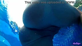 a couple dives into pool sex on nice weather day