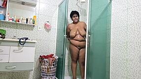 i watch my stepmom's huge tits bounce in the shower