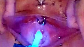 Watch My Dripping Pussy Stretch Wide in Winter Glowstick Show - Big Tits Cum Squirting!