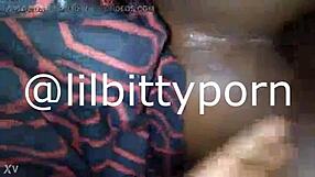 Lil Bitty Ebony Teens Drilled in Rough Threesome