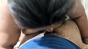 Big cum load fills chubby woman's mouth