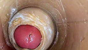 asmr super cum floods tight vagina in 4k internal closeup