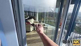 feeling her big natural pregnant tits bounce while seducing shaved pussy pov