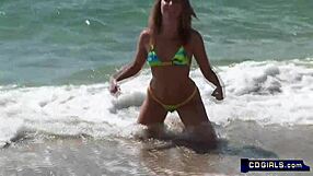 Cute Blonde Teen's First Naked Outdoor Sybian Ride