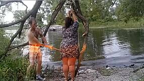 BBW Milf Beby Sucks Rad Brad's Monster Cock Bound Fucked Rough In All Holes