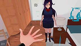 Girlfriend vr game afterschool bends over for friend's hard cock pounding in virtual reality