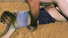 hazel haze assfucked hard on swing with deep face fucking