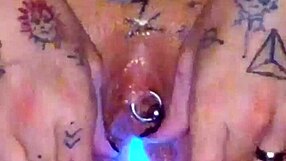 Watch My Dripping Pussy Stretch Wide in Winter Glowstick Show - Big Tits Cum Squirting!