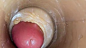 asmr super cum floods tight vagina in 4k internal closeup