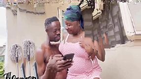 airnryzona's huge bbc throbs as she deepthroats it backstage craving more