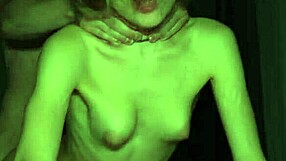 fucks cute skinny student with beautiful eyes doggystyle bareback on bed till cumshot