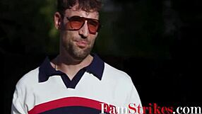 two horny blondes with big tits trick stepsons outdoors to fuck shaved pussies