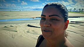 i licked her sweaty armpit and salty beach pussy
