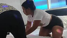 Unfaithful Mature Whore Deepthroats Step-Nephew's Cock Bent Over