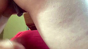 cuckold wife drips stranger's thick creampie onto hubby's jerking cock