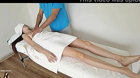 Will Skinny Masseuse Relax with Pervert While Hubby Waits?