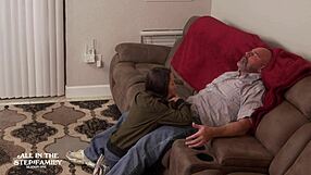 stepdad and wife tempt freya von doom into taboo deepthroat sex freakery?