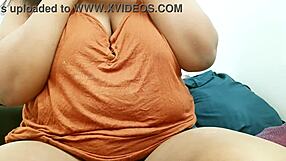 tamil sexy aunty with massive boobs teases in tight outfit ready for fun