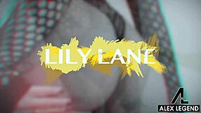 Hairy pussy brunette Lily Lane boobs cum covered by Alex after deepthroat doggystyle!